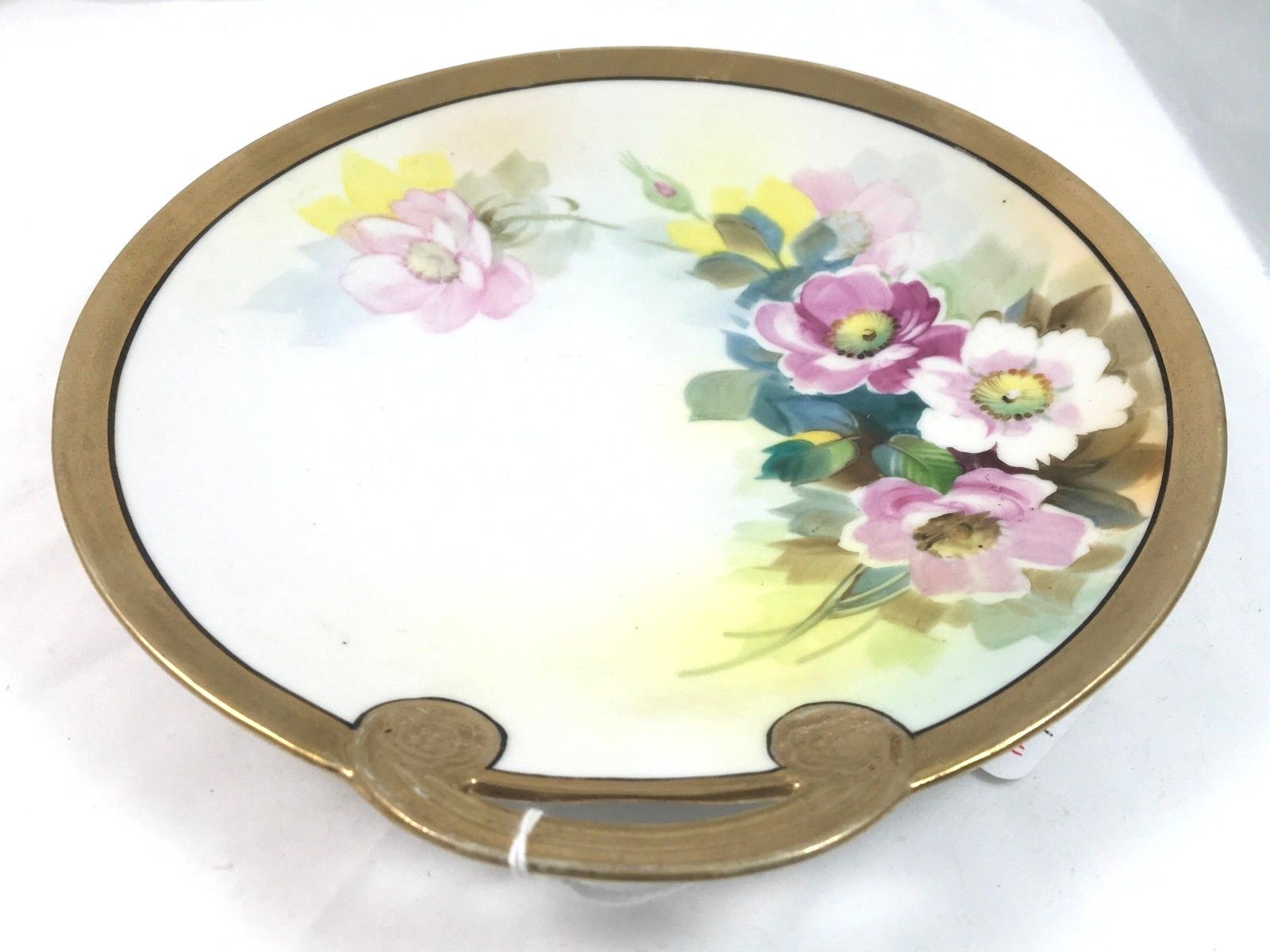 Hand Painted Nippon Dish Gold Trim with Handle