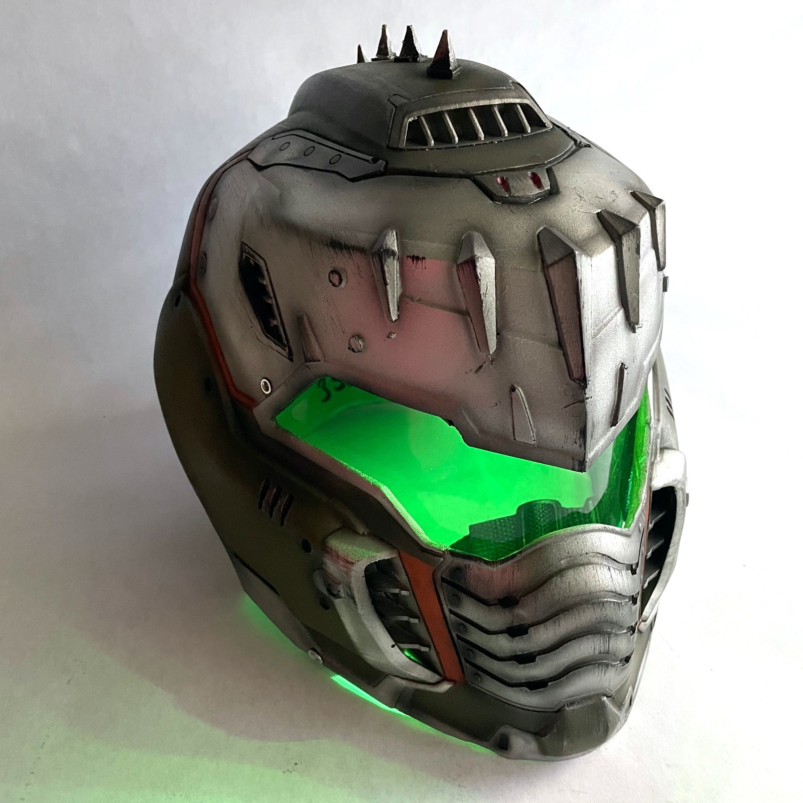 Custom Doom The Dark Ages Doom Slayer AIRSOFT Helmet with LED Lights