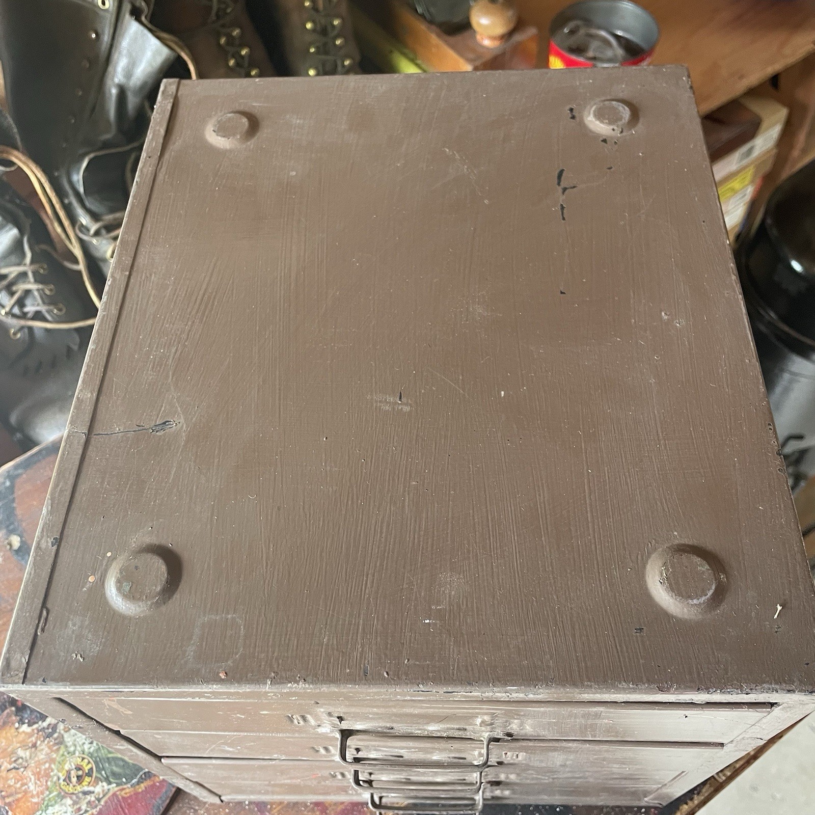 Vintage 4 Drawer Utility Cabinet Storage Industrial