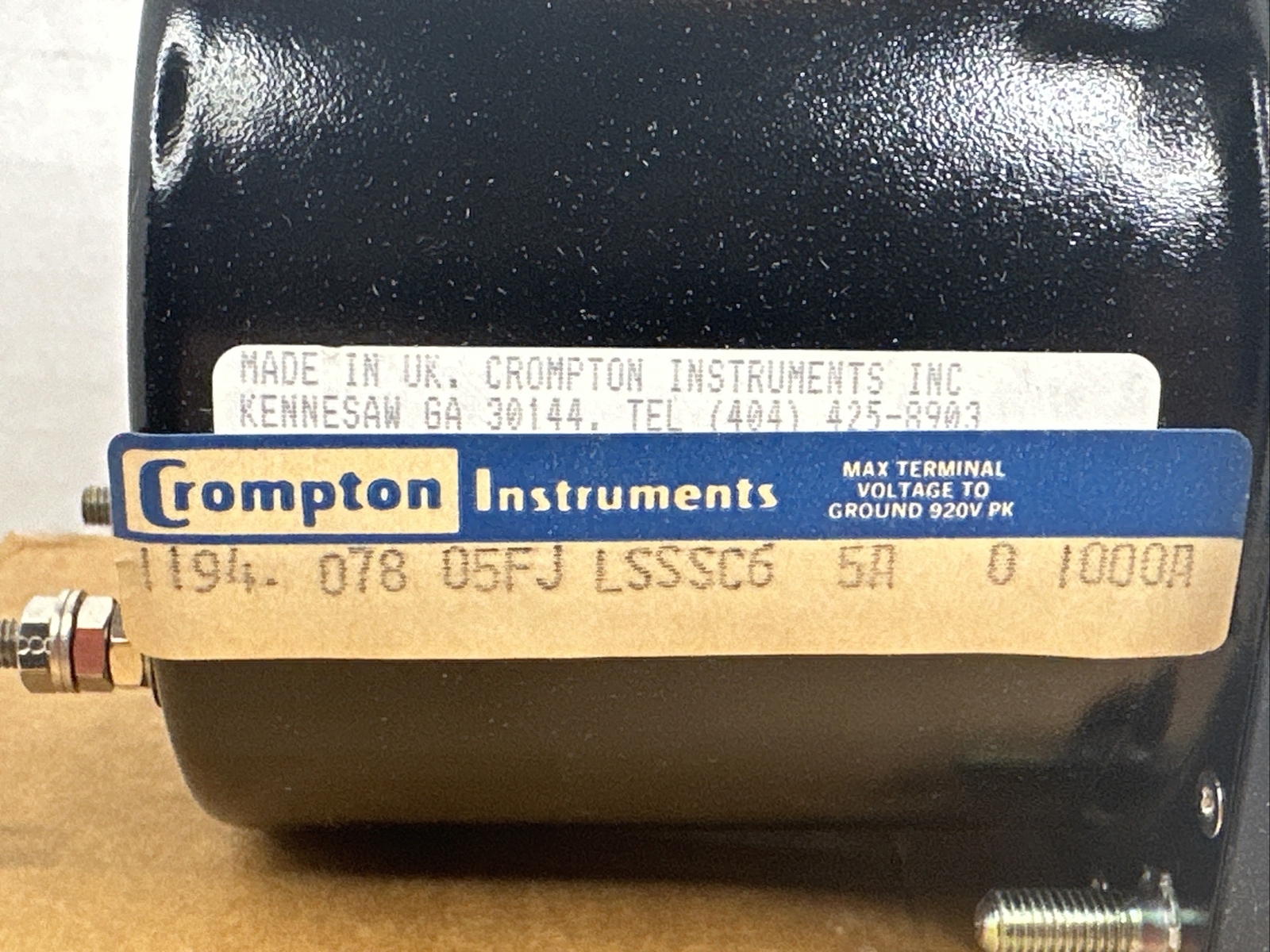 Crompton AC Voltmeter 0-1000 Military Surplus