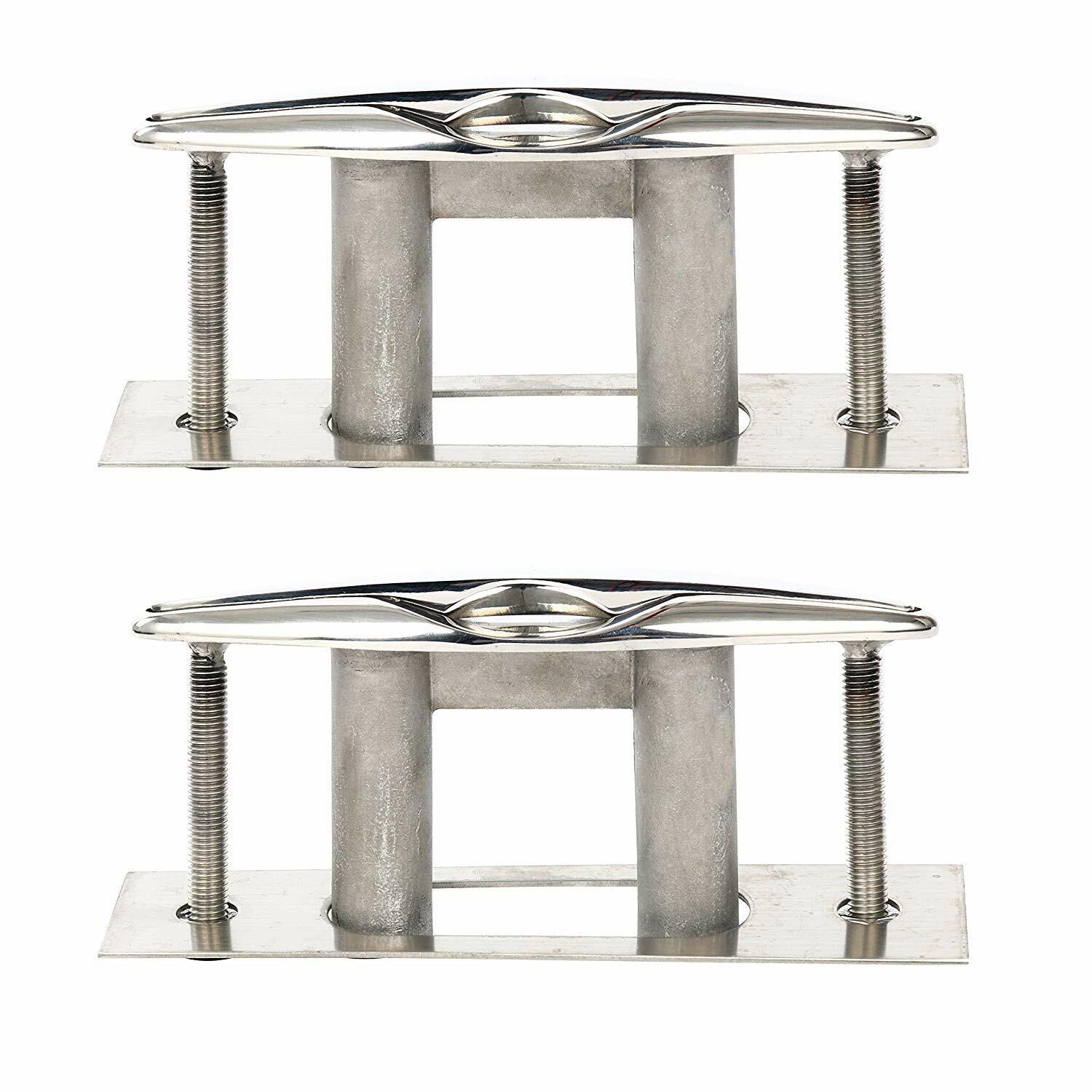 2PCS Boat Marine Stainless Steel 316 Pull up Cleat Flush Mount Cleat Lift 6 Inch