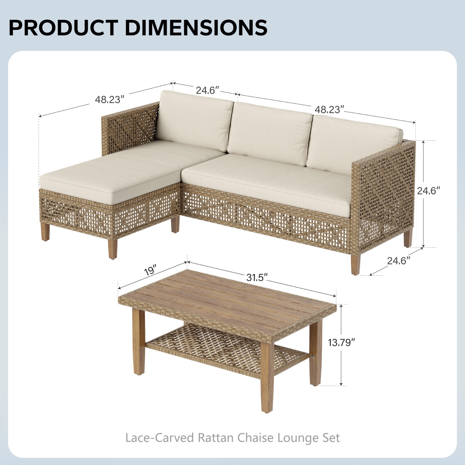 Rattan Furniture Outdoor Furniture Patio Conversation Set Outdoor Wicker Sofa
