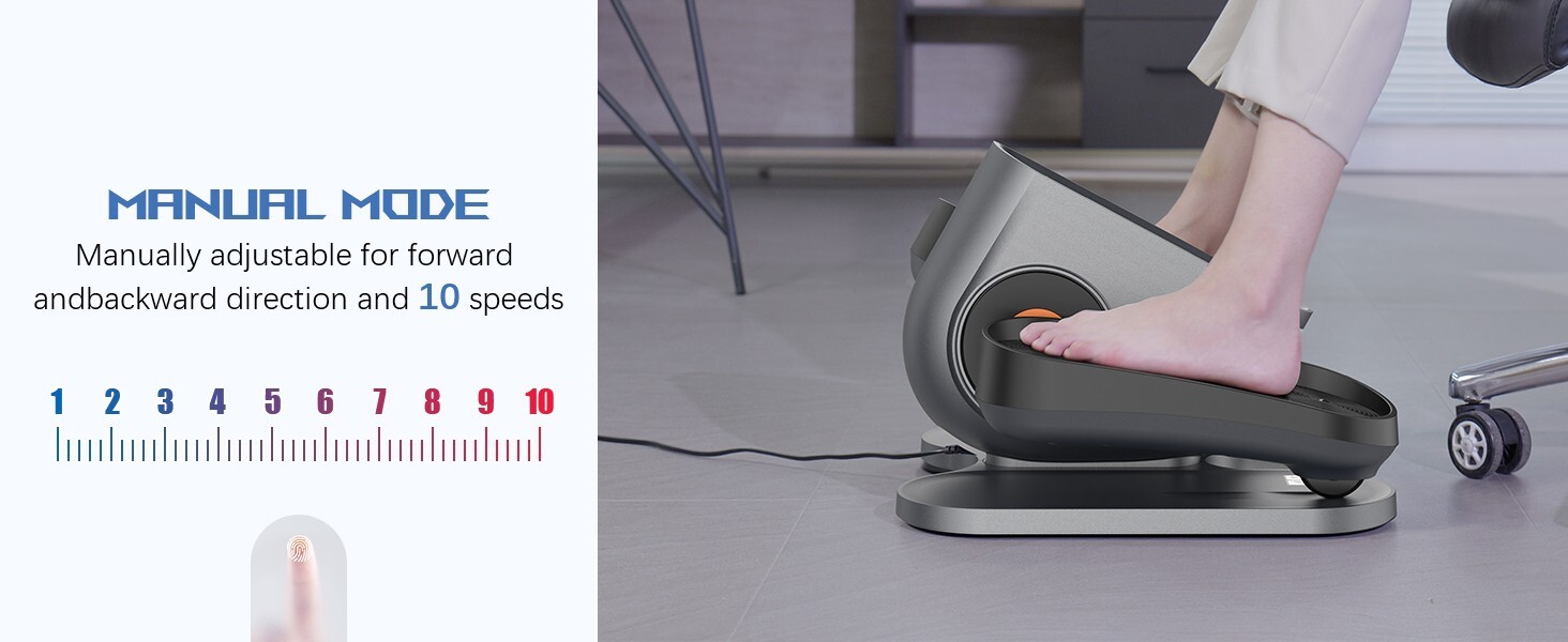 Under Desk Elliptical Machine, Electric Ellipse Leg Exerciser While Sitting for