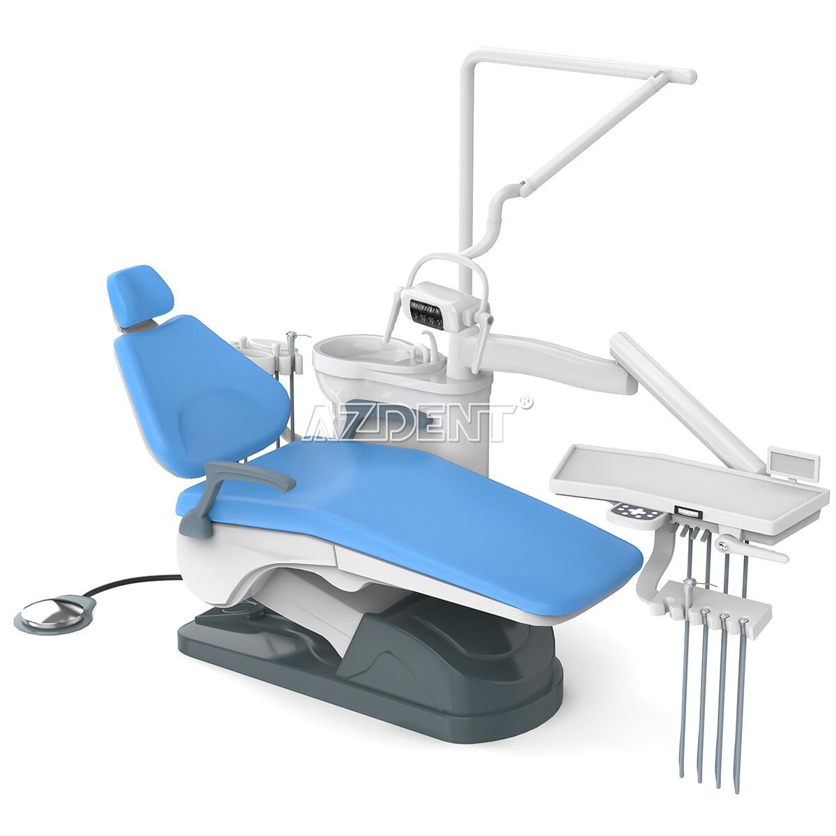Dental Unit Chair Computer Controlled DC Motor PU Leather Stool/Handpiece 4 Hole