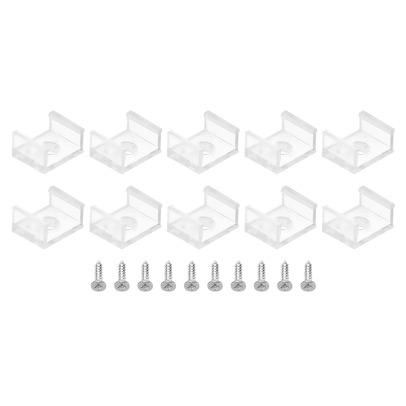 30pcs LED Strip Light Clips Mounting Bracket Fixing Clamp for 12mm Cable Clear