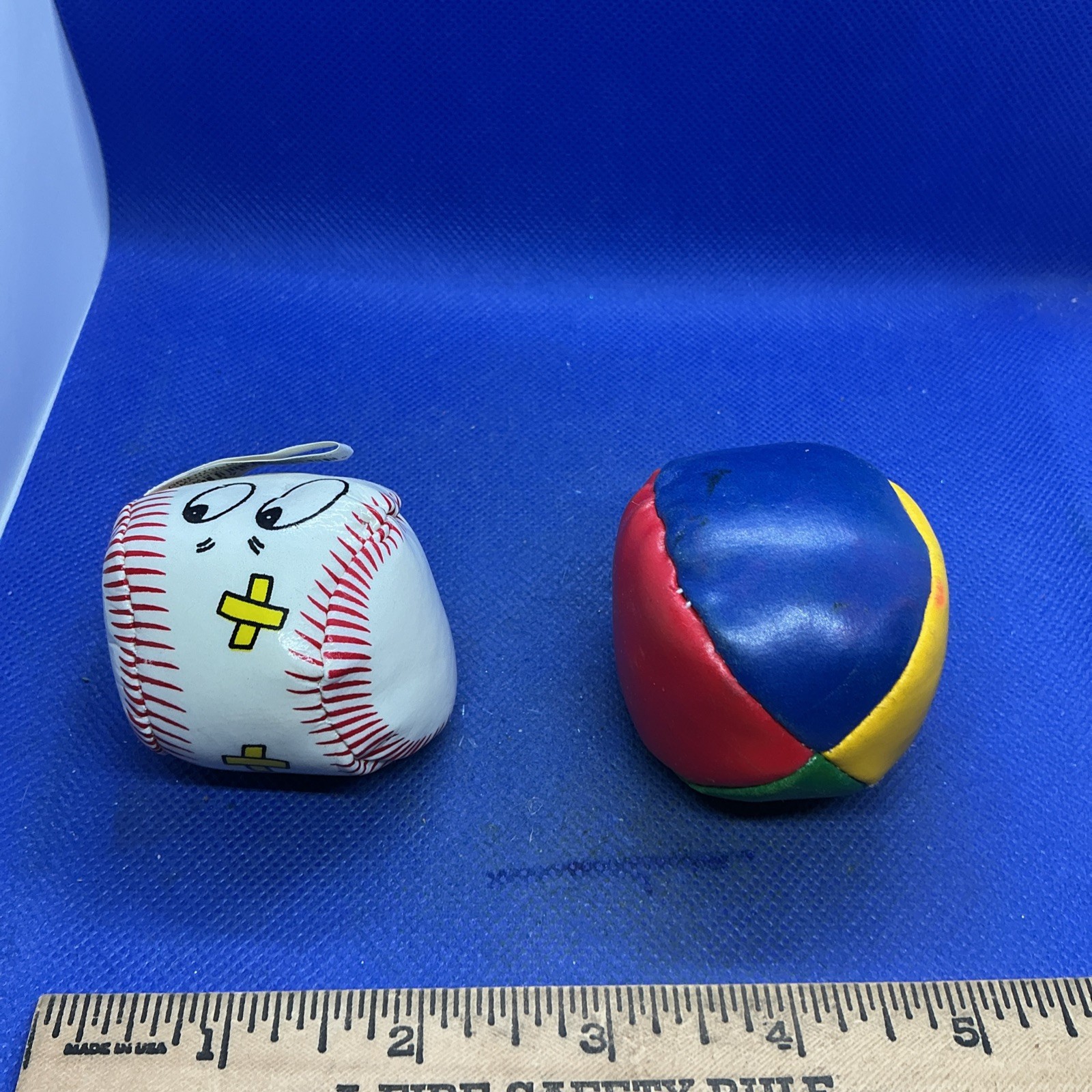 Set of 2 Juggling Bean Bag BALL Balls Football Shape Hacky Sack. S36