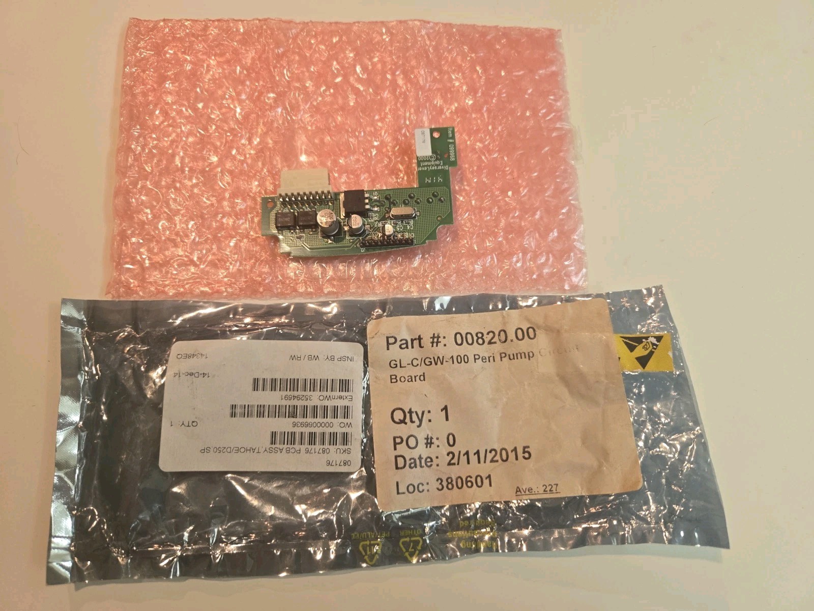 OEM  CMA 00820.00 Peri Pump Circuit BOARD.  GL-C/GW-100  NEW