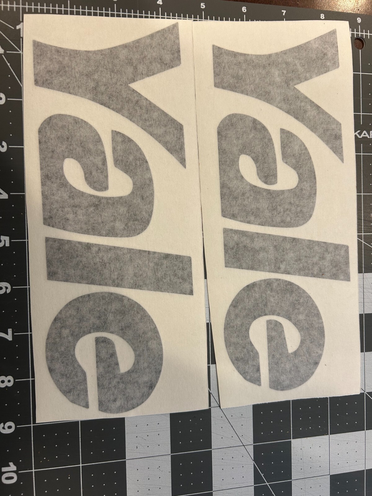 Yale Forklift Decal - Black  Vinyl Yale Decal (Set of 2)