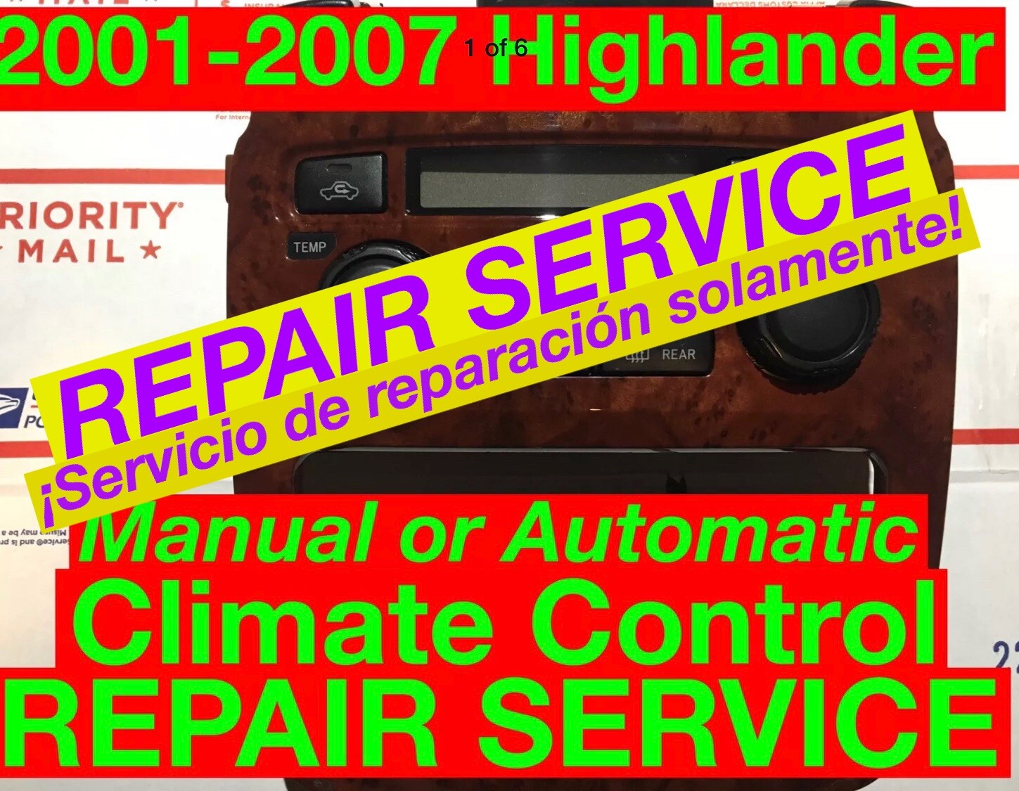 REPAIR SVC 2001-07 Toyota Highlander A/C Heater Climate Control 02 03 04 05 06
