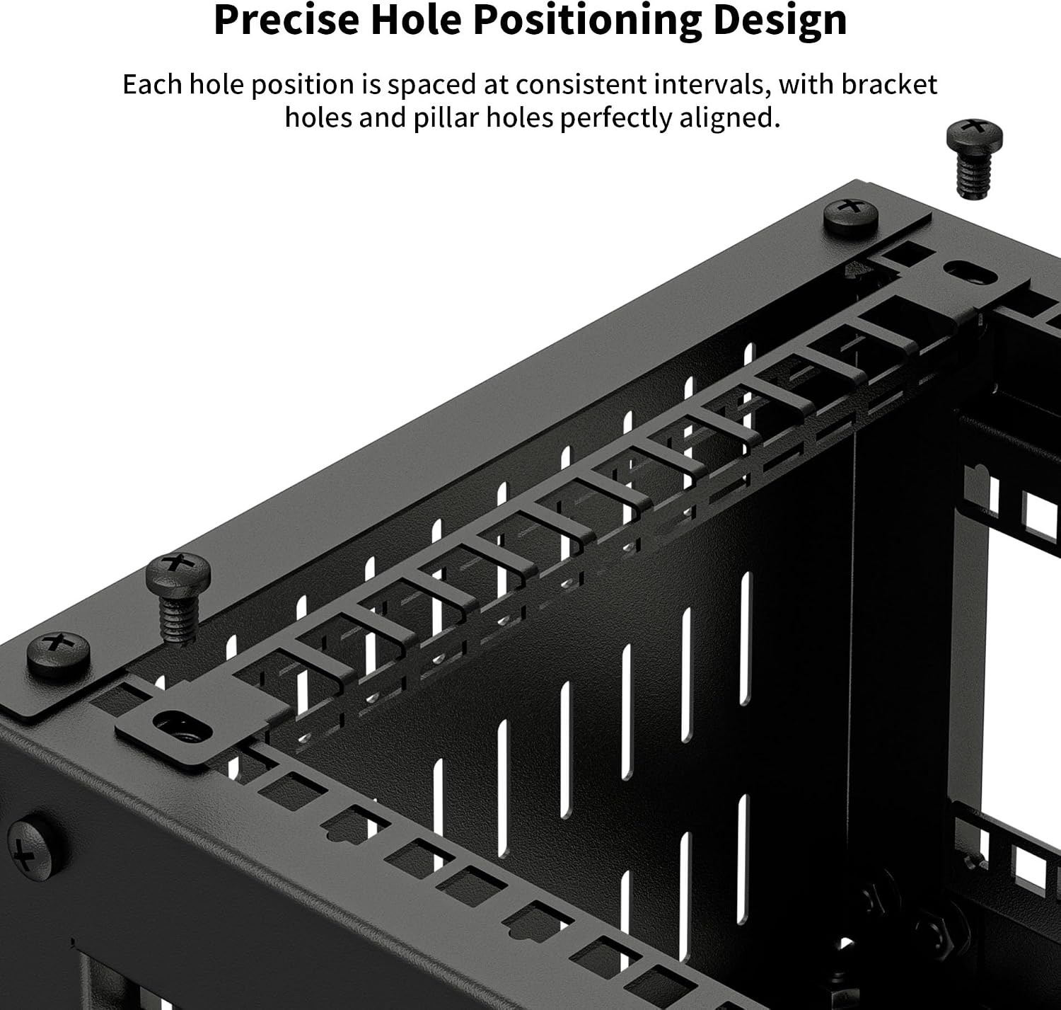 Compact 8U Mini Server Rack Cabinet for Network & A/V Equipment, Black