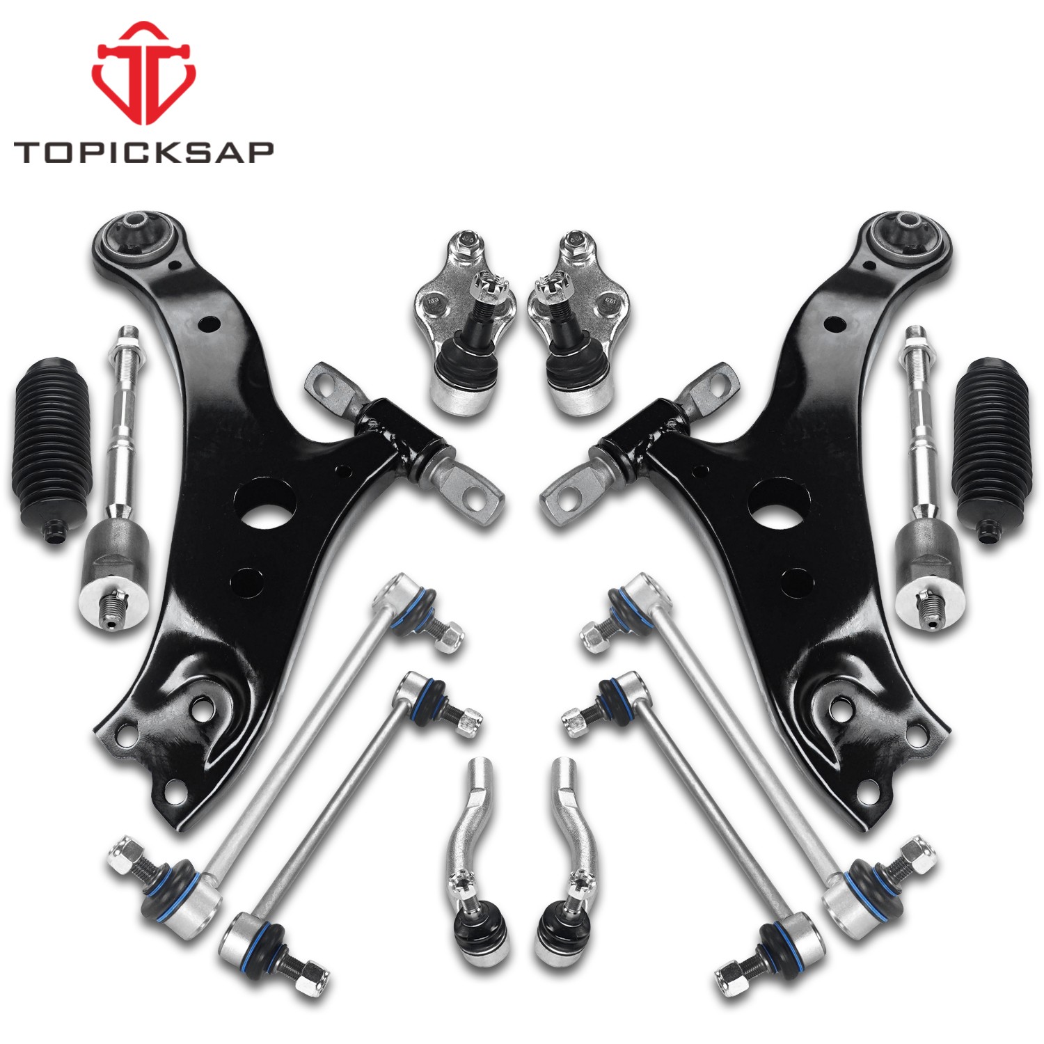 Front Lower Control Arm Tie Rod Sway Bar For 2007 2008 - 2010 2011 Toyota Camry