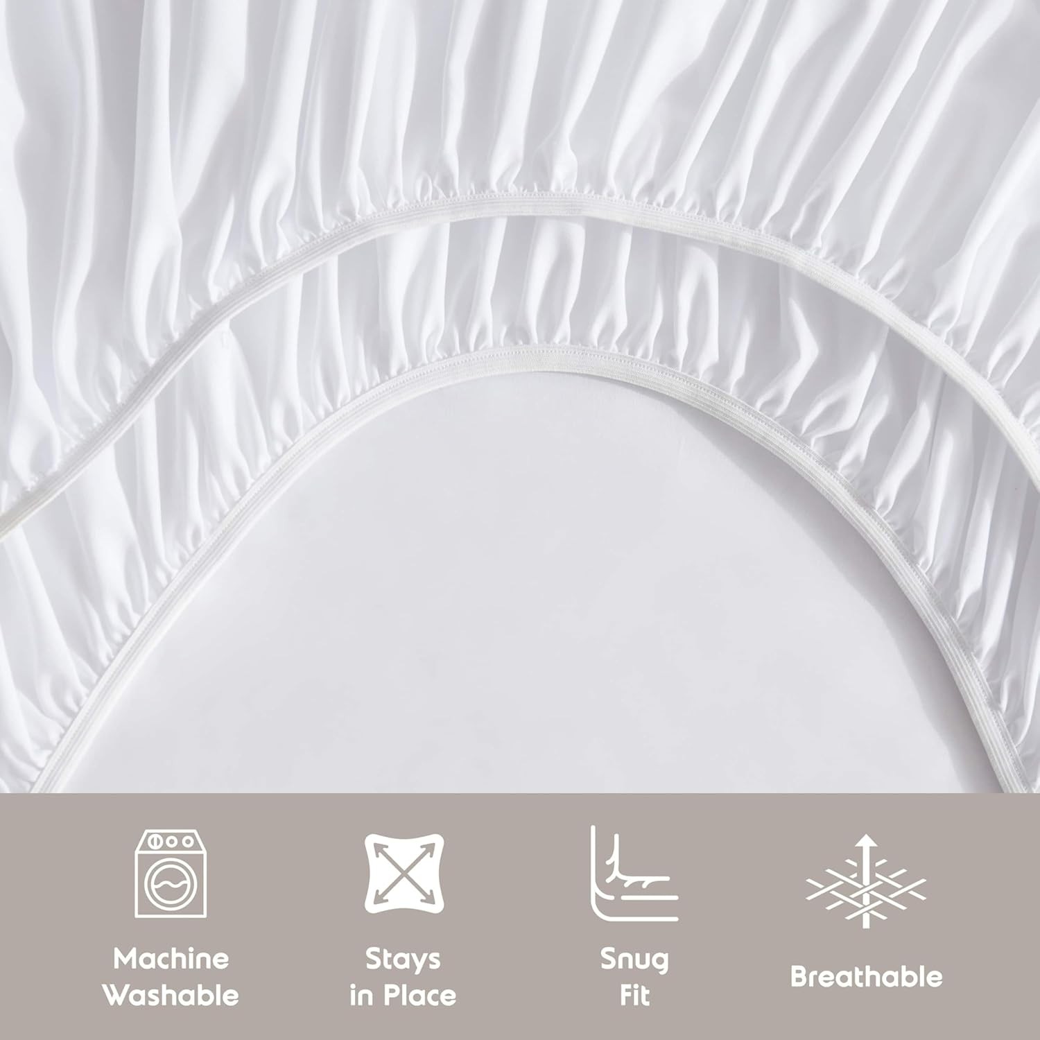 King Size Sheet Set - Luxury 1800 Super Soft Microfibre King Size Sheet, White
