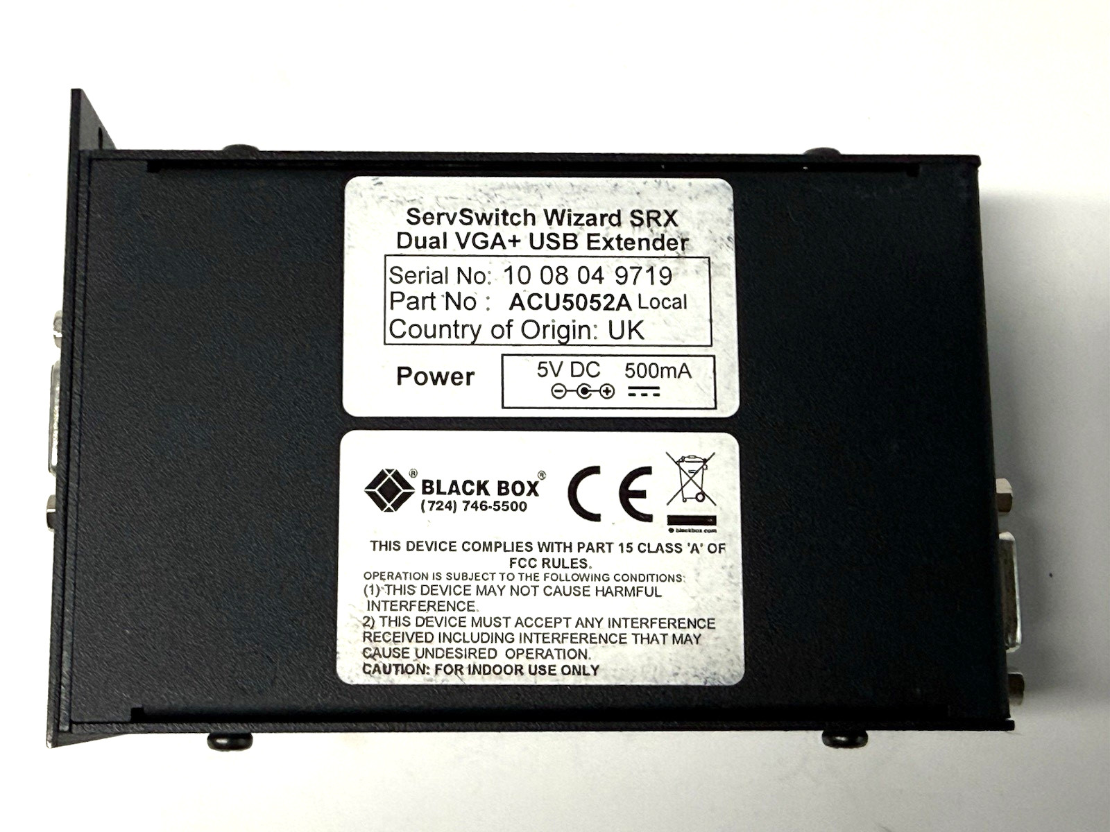 Black Box ServSwitch Wizard SRX VGA + USB Extender (ACU5052A)