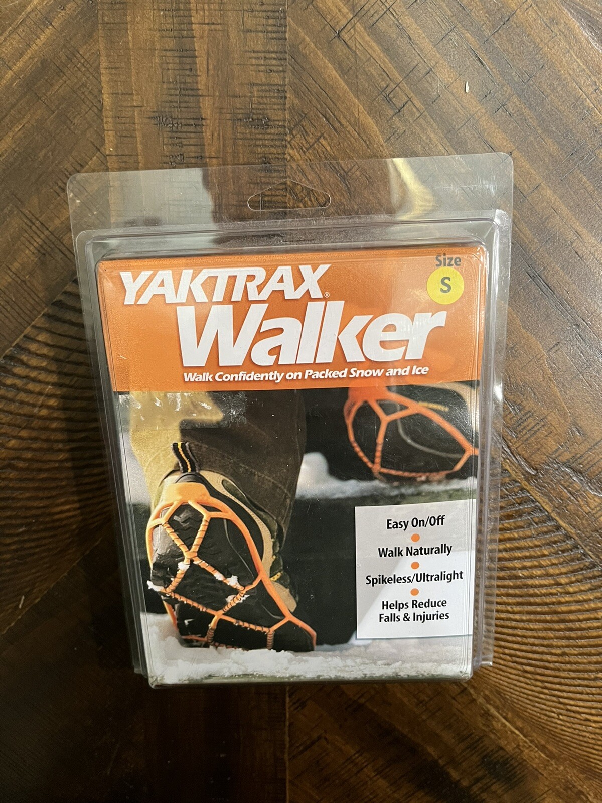 Yaktrax Walker Traction Cleats for Snow and Ice Black Small  M 5-8.5 / W 6.5-10