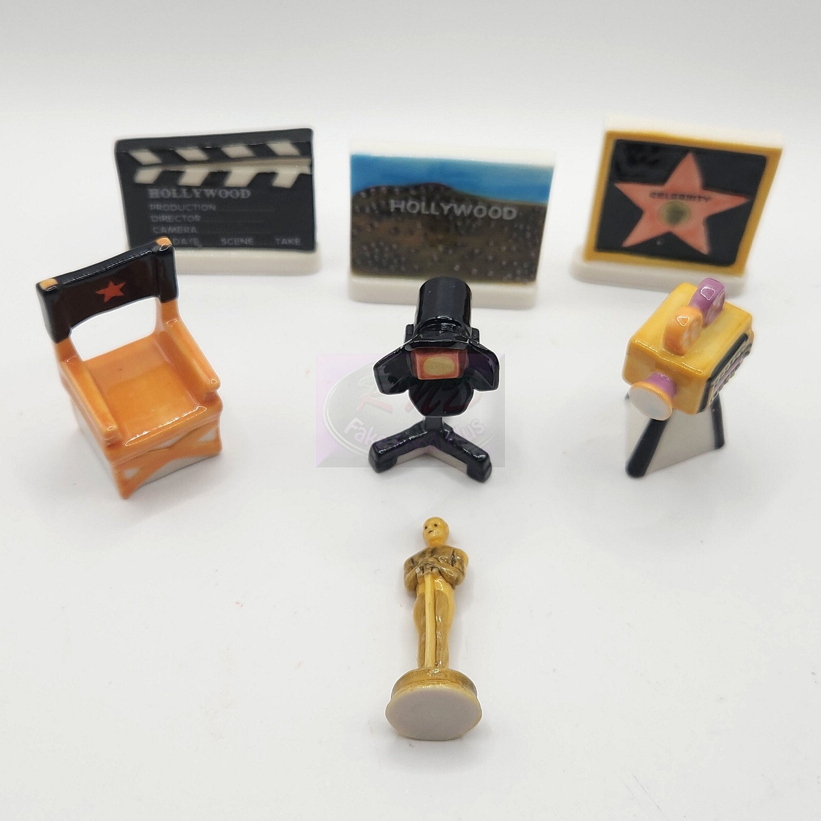 Porcelain Hollywood Movie Set, 7 Piece Set. One Of A Kind Set. Free Shipping