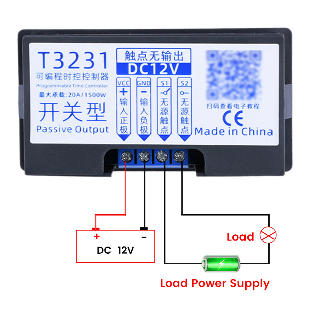 DC 12V Digital LED Dual Display Cycle Timing Delay Timer Relay Module 0-999 Hour