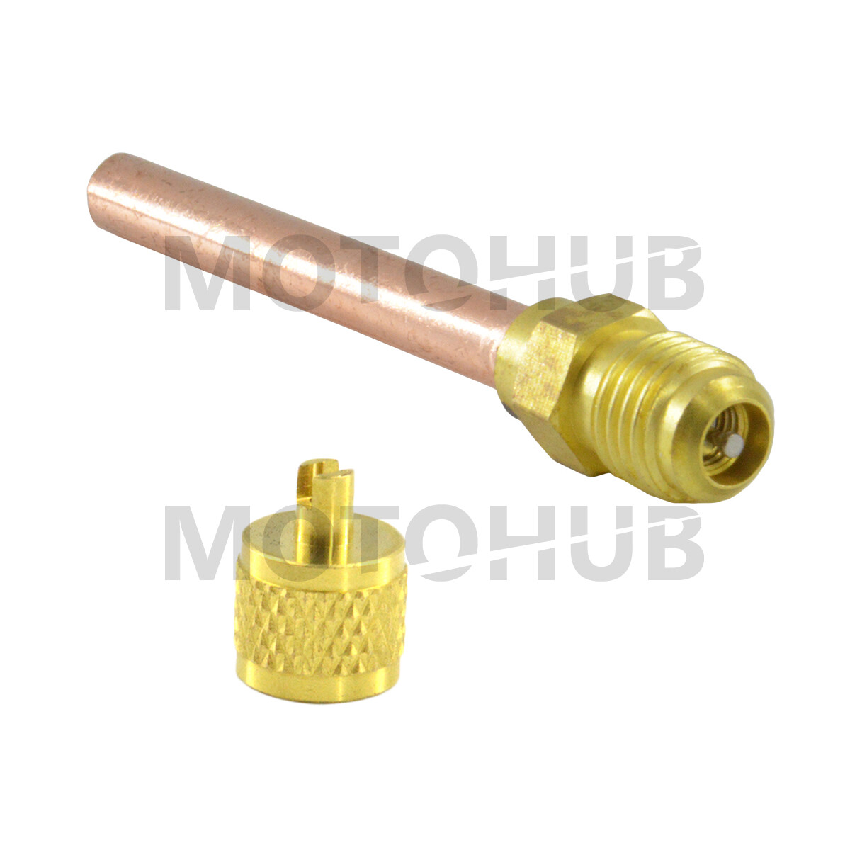 10x HVAC AC Schrader Valve 1/4" SAE * 1/4" OD * 2.75" Stem Core Remover Cap Tube