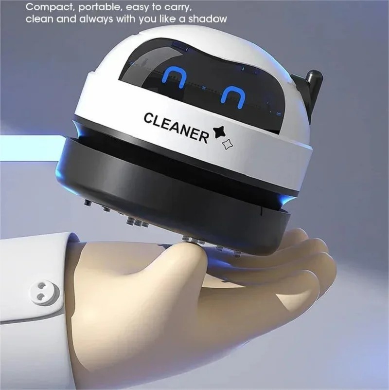 Portable Mini Desk Table Vacuum Cleaner Cute Desktop Dust Sweeper