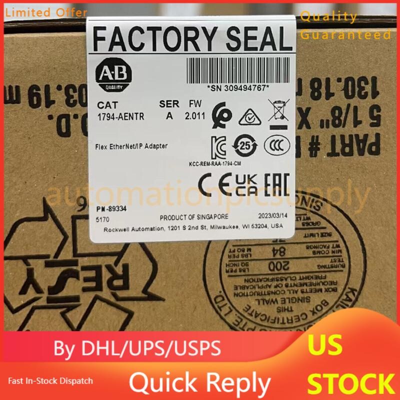 New Sealed AB 1794-AENTR SER A Flex EtherNet/IP Adapter 1794AENTR US Free Tax