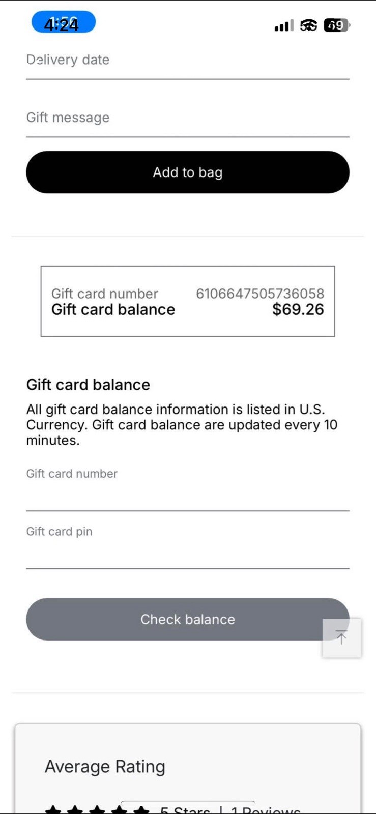 Guess Gift Card