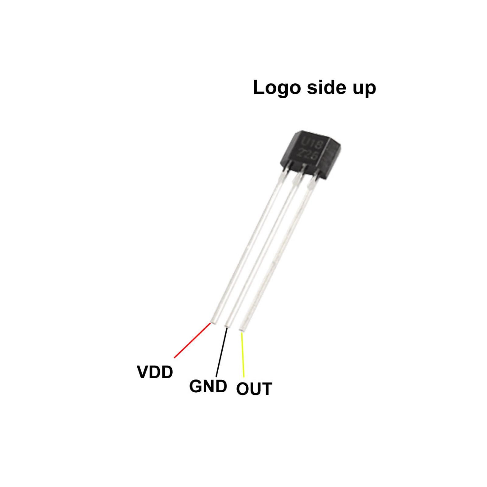 10 Pcs U18 Hall Effect Sensor Magnetic Detector 2.5-20V Black