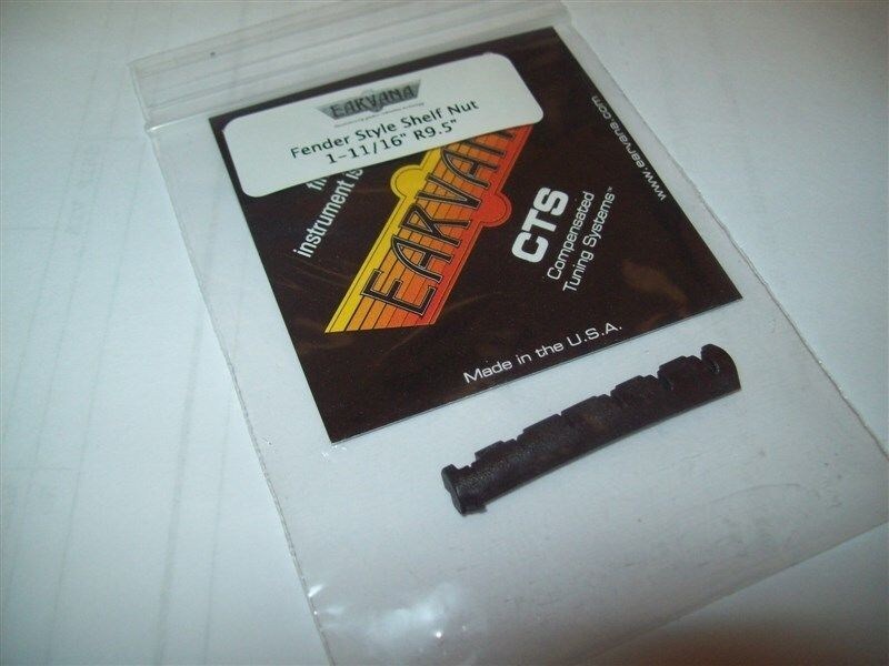 NEW - Earvana Drop-In Compensated Nut For Fender, 1-11/16", 9.5" Radius - BLACK