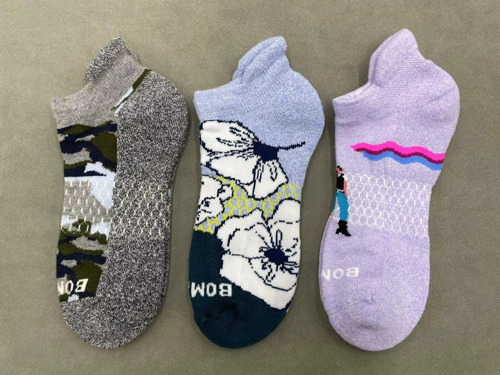 3 pairs Bombas All-Purpose Women's Ankle socks - Size Medium 8-10.5 3 Colors