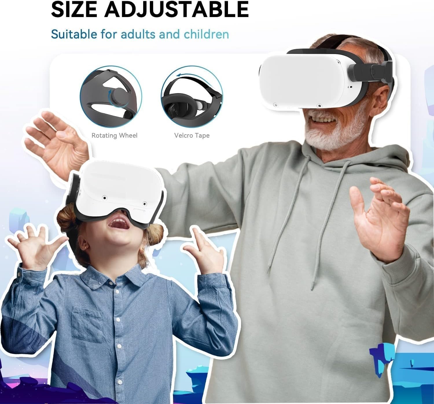 Adjustable Head Strap Compatible with Quest 2 VR Headset, Elite Strap Replace...