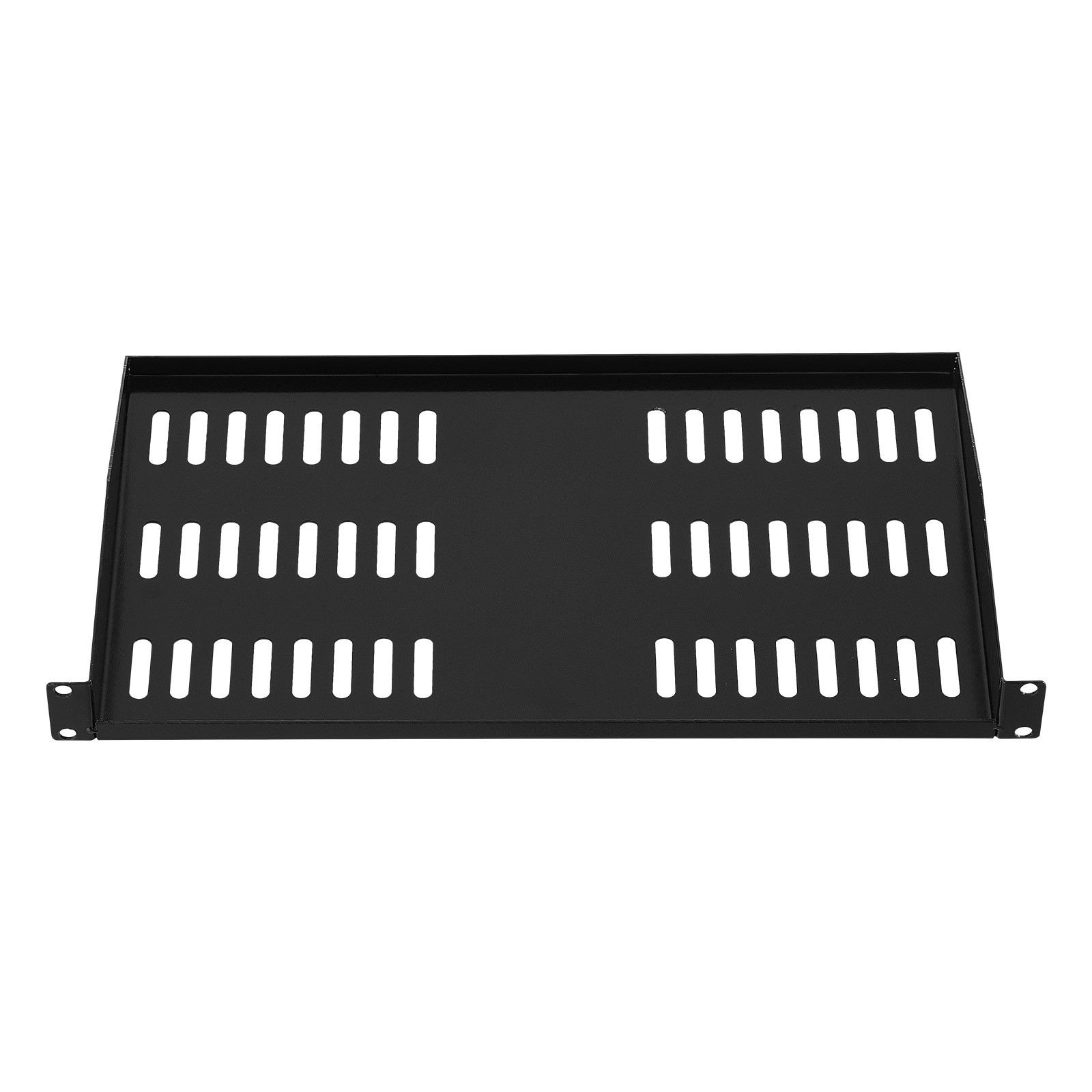 VEVOR 1U Server Rack Shelf 4 PCS 10 in Depth Vented Wall Rack Mount Shelf Tray
