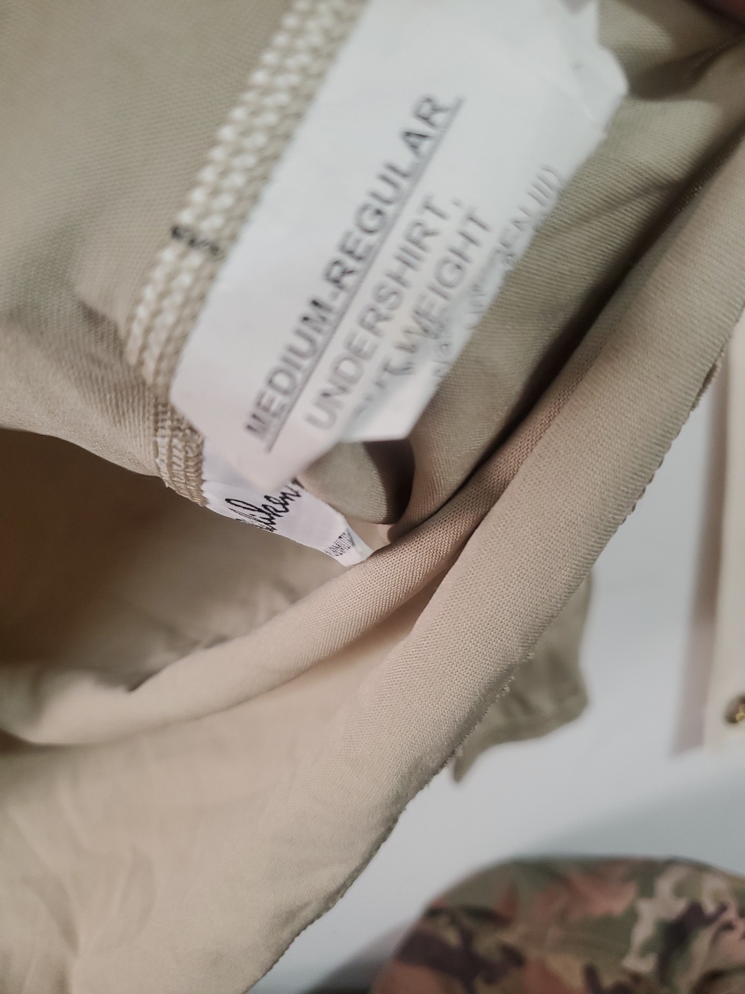 Special Medium Regular level 1 Silk Thermal Tan Pants & Top Set Sand Tan