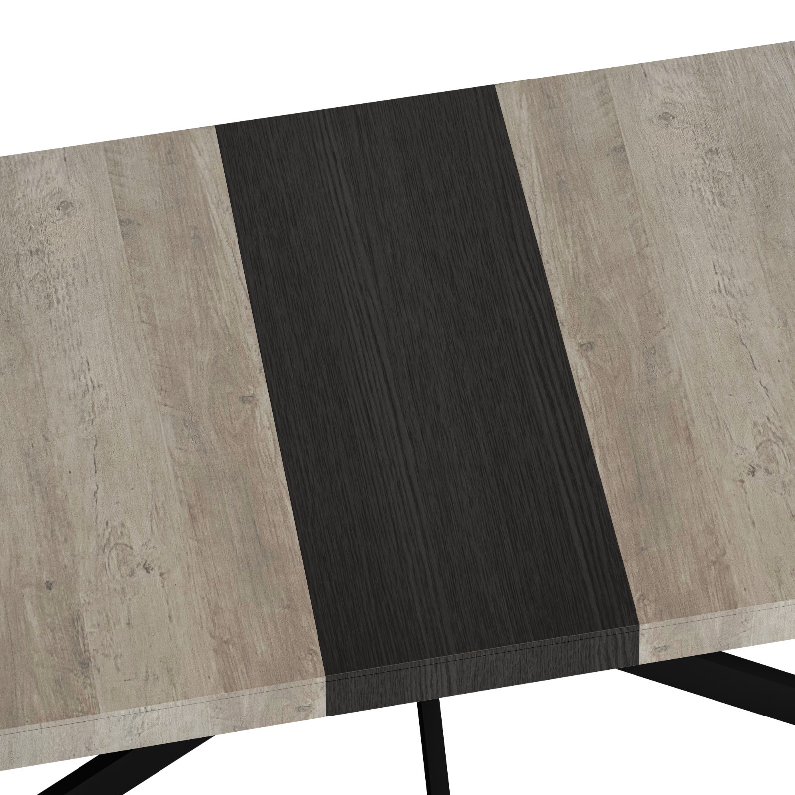 Retro rectangular stretched metal dining table and chairs, combination set Grey