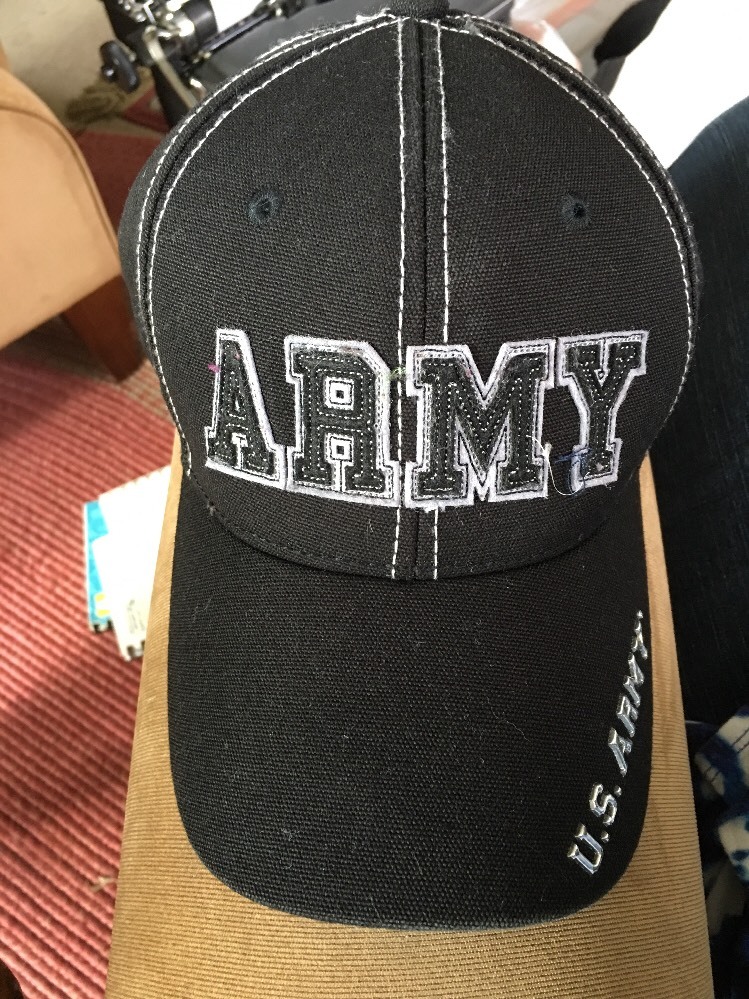 USA US Army Military Black Hat Cap Adjustable