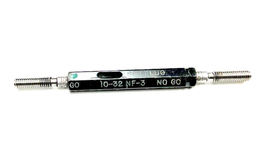 Thread Plug Gage - SET - 10 - 32 - UNF 3A   GO  & NO GO (Item# 140E
