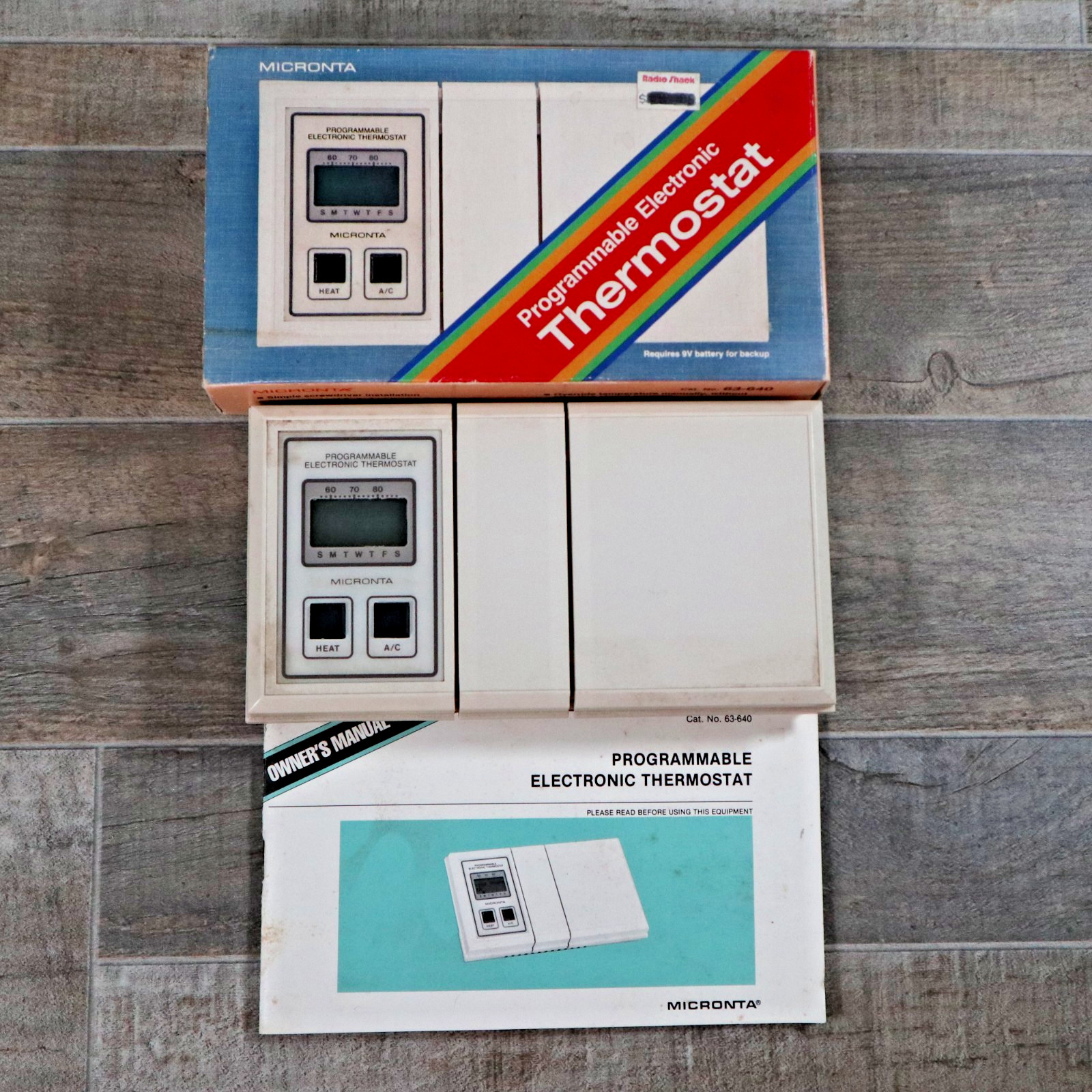 VTG Micronta Radio Shack Programmable Electronic Thermostat Heat/Air AC Tested