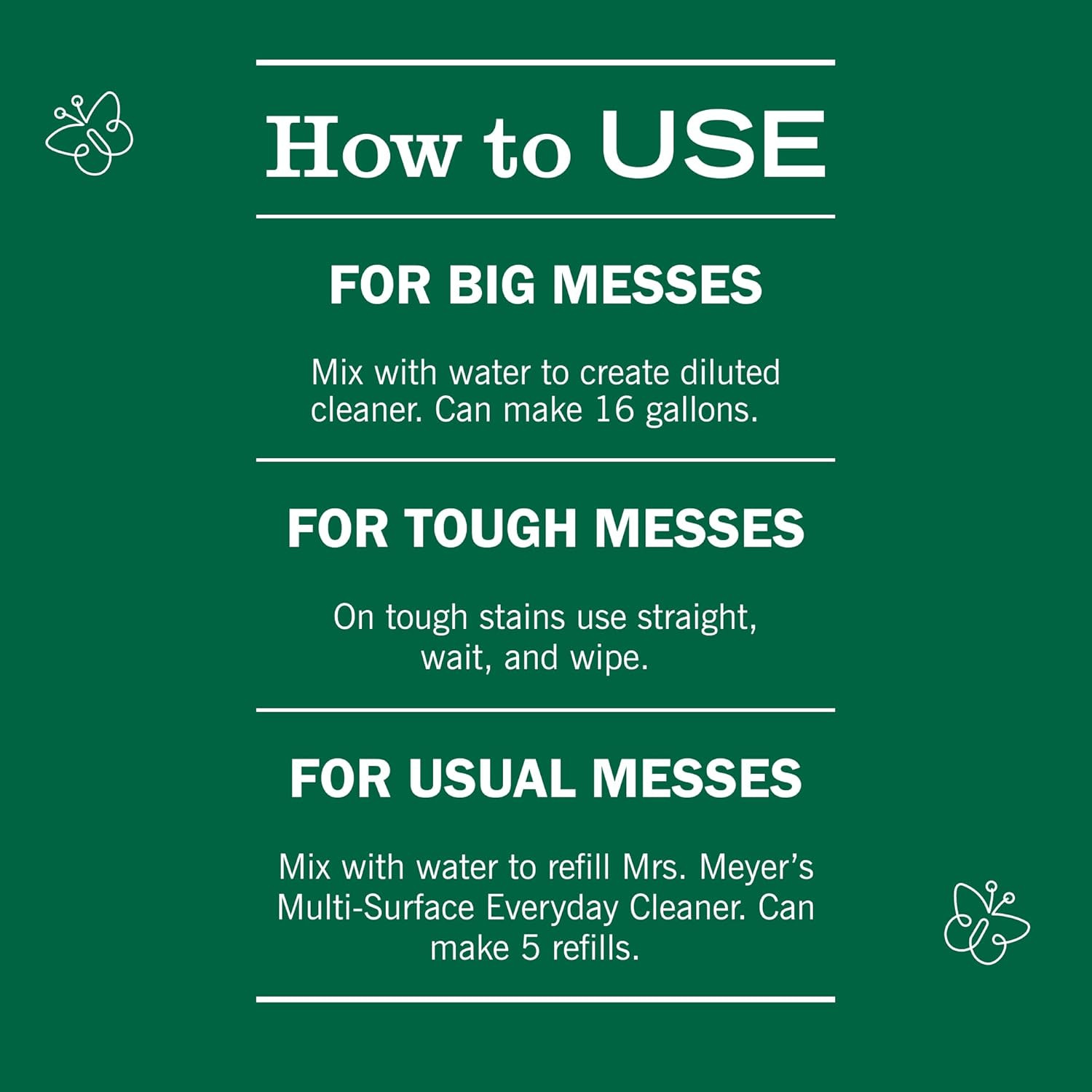 Mrs. MEYER'S CLEAN DAY Multi-Surface Everyday Concentrate, Rain Water Scent, ...