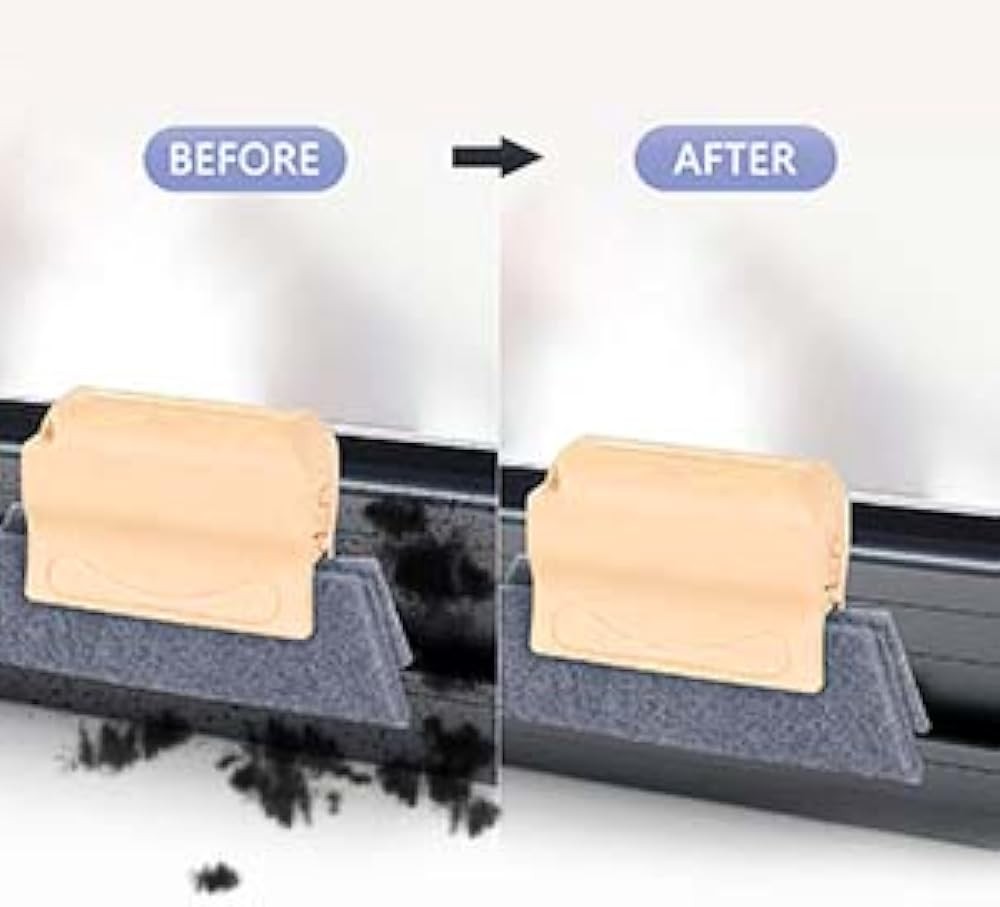 Magic Window Tra Cleaner Tool Set - 3 Groove Gap Cleaning Brush + 2