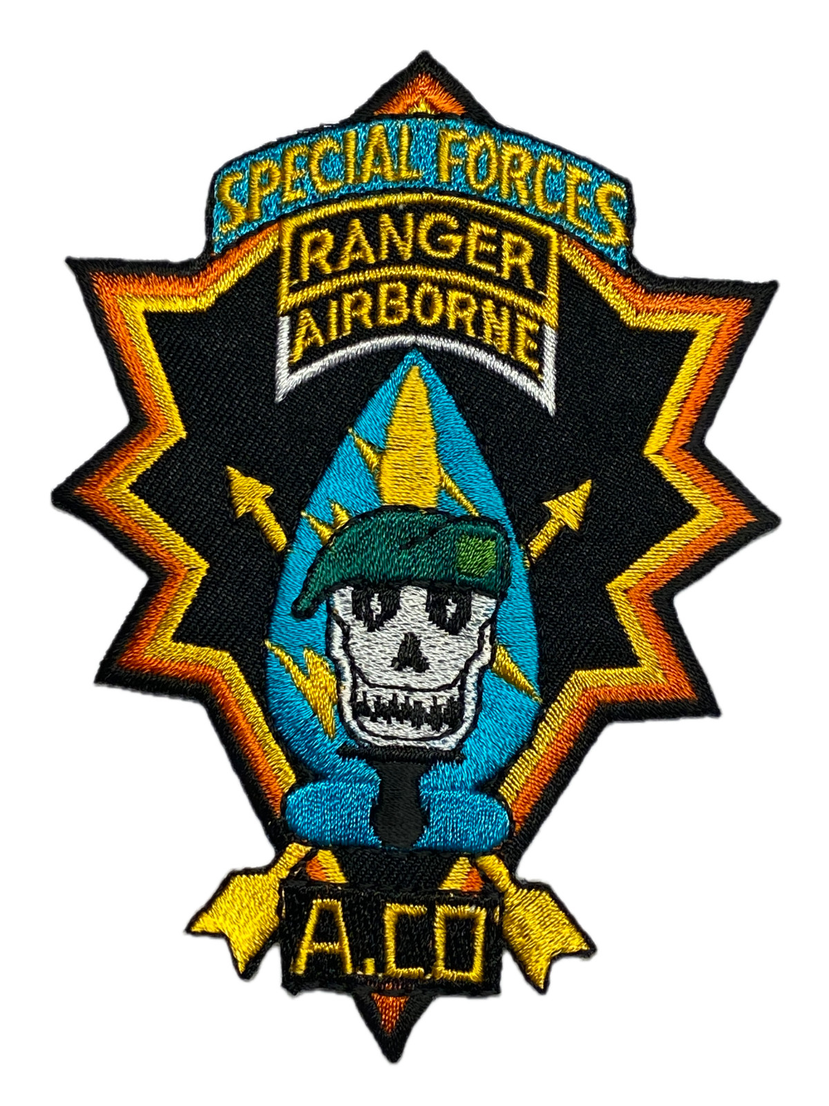 A CO. 1/10th SPECIAL FORCES GROUP (ABN), POCKET PATCH, CIRCA 1980's, BAD TOLZ