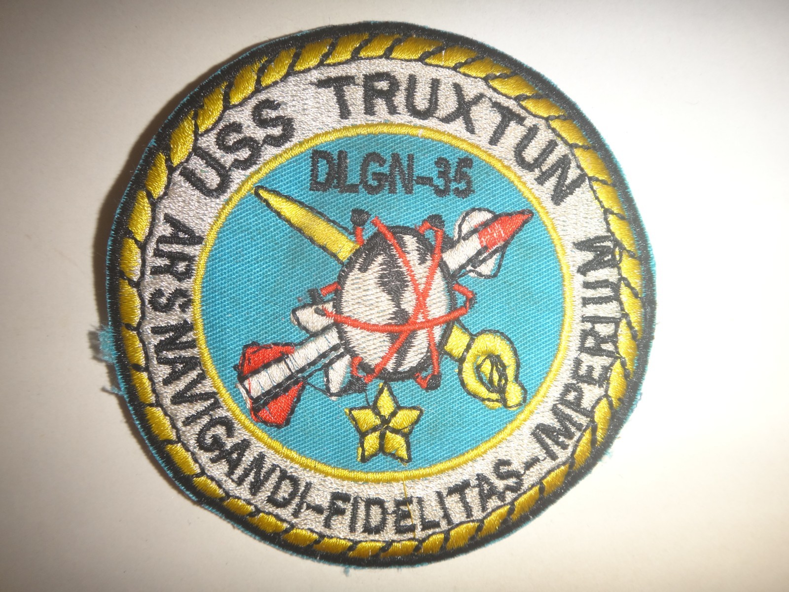 Vietnam War Patch US Navy Nuclear Powered Surface Vessel USS TRUXTUN DLGN-35