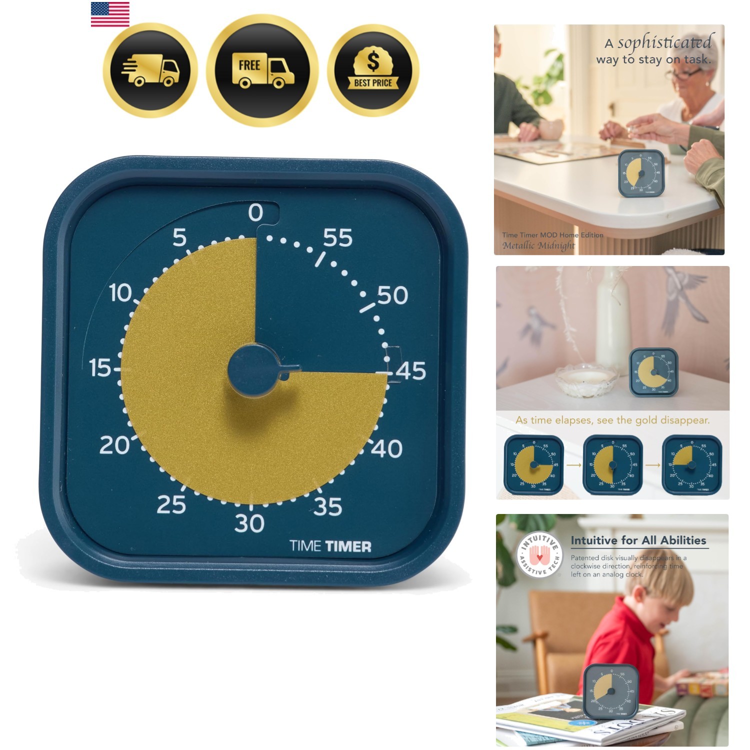 MOD - Home Edition - Individual Sized 60 Minute Visual Countdown Timer for AD...