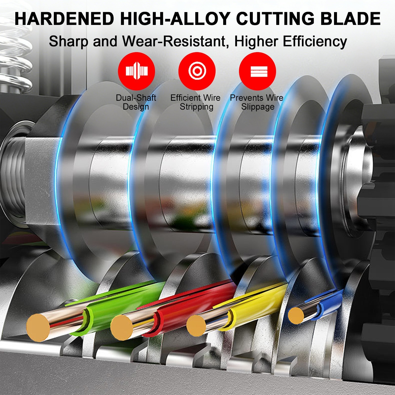 Manual Wire Stripping Machine 6 Channels 3-17mm Drill Powered Cable Stripper