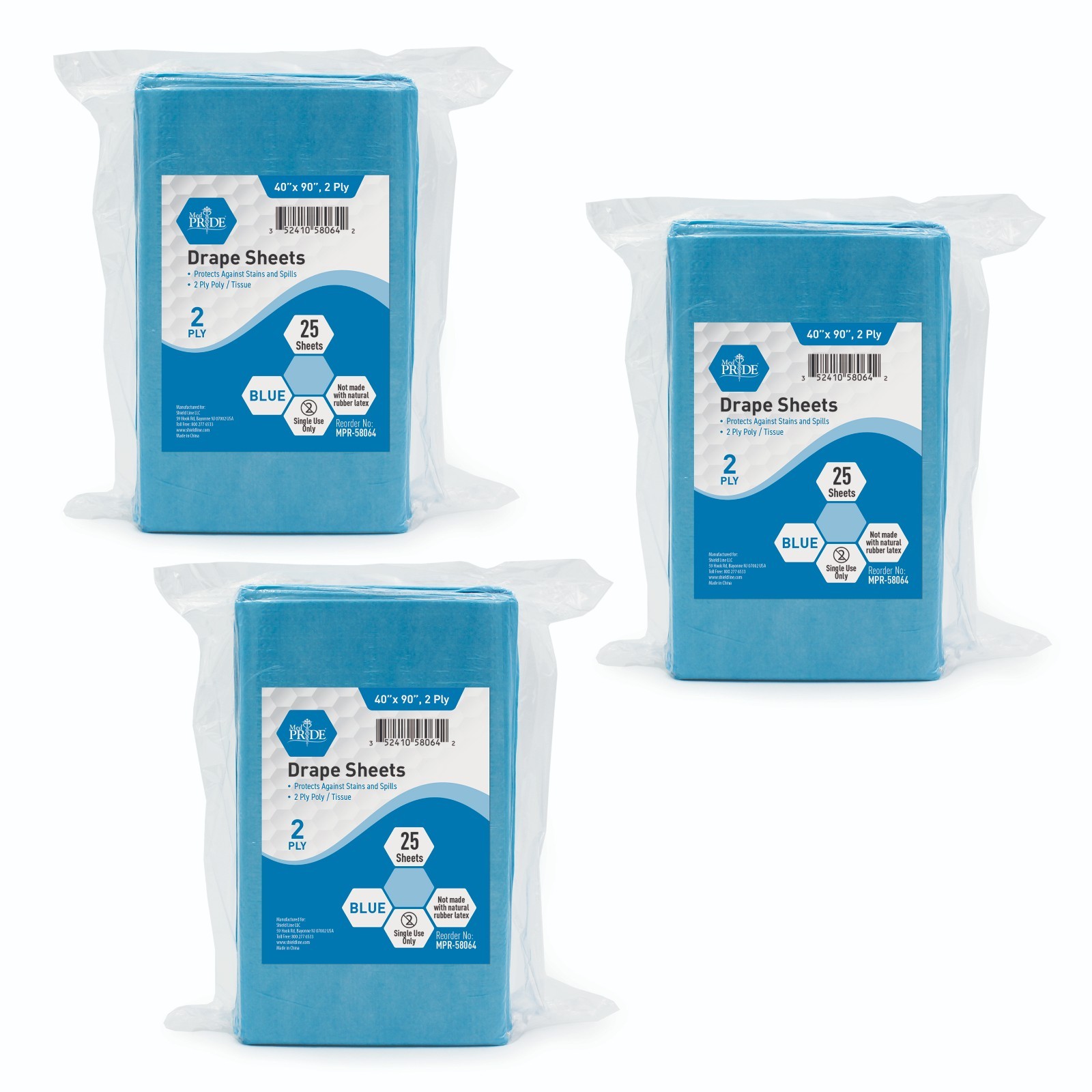 MED PRIDE Disposable Drape Sheets 2 Ply Leakproof Medical Table Covers