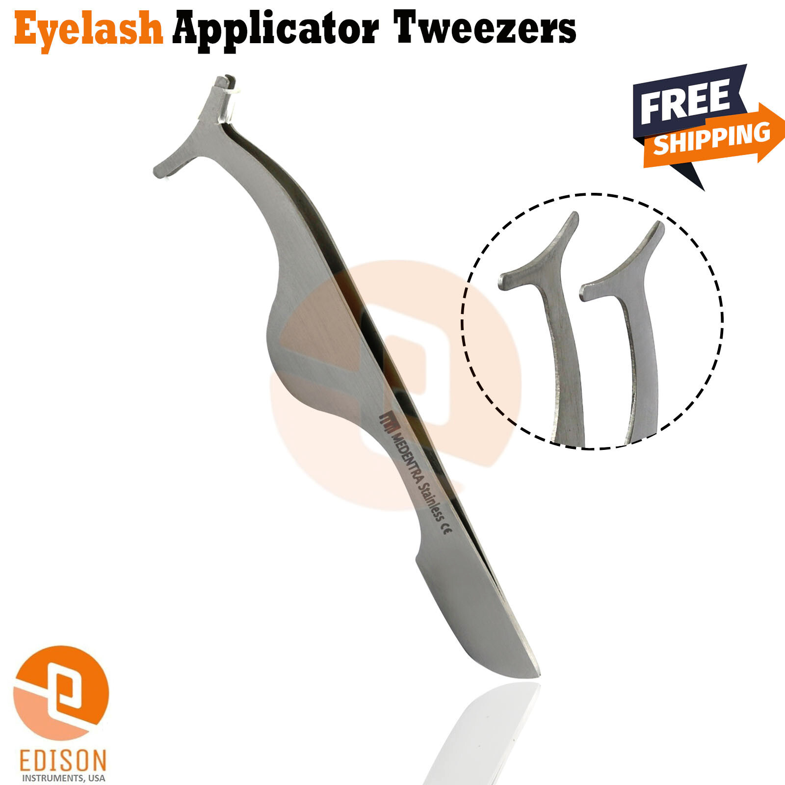 Professional Eyelashes Applicator Tweezers False Eyelash Placing Extension Tool
