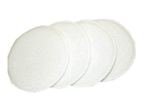 Lot of (4) Car Wax Polish Detail Cotton Terry Cloth 6" Round Applicator Pad