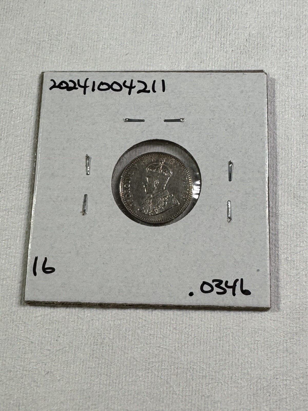1911 Canada 5 Cents Small Silver Coin Cleaned