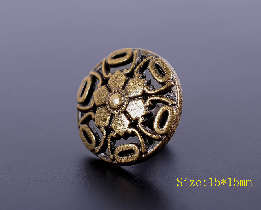 30X 15mm Antique Brass Bohemian Flower Fast Rivet Leather craft Stud Decorative