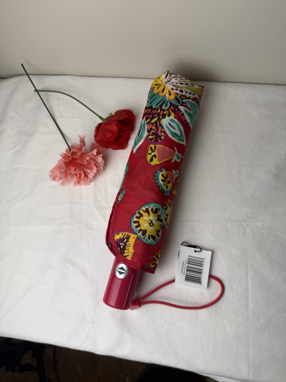 Vera Bradley Rumba Automatic Umbrella NWT RETIRED Rare 🧡🌹