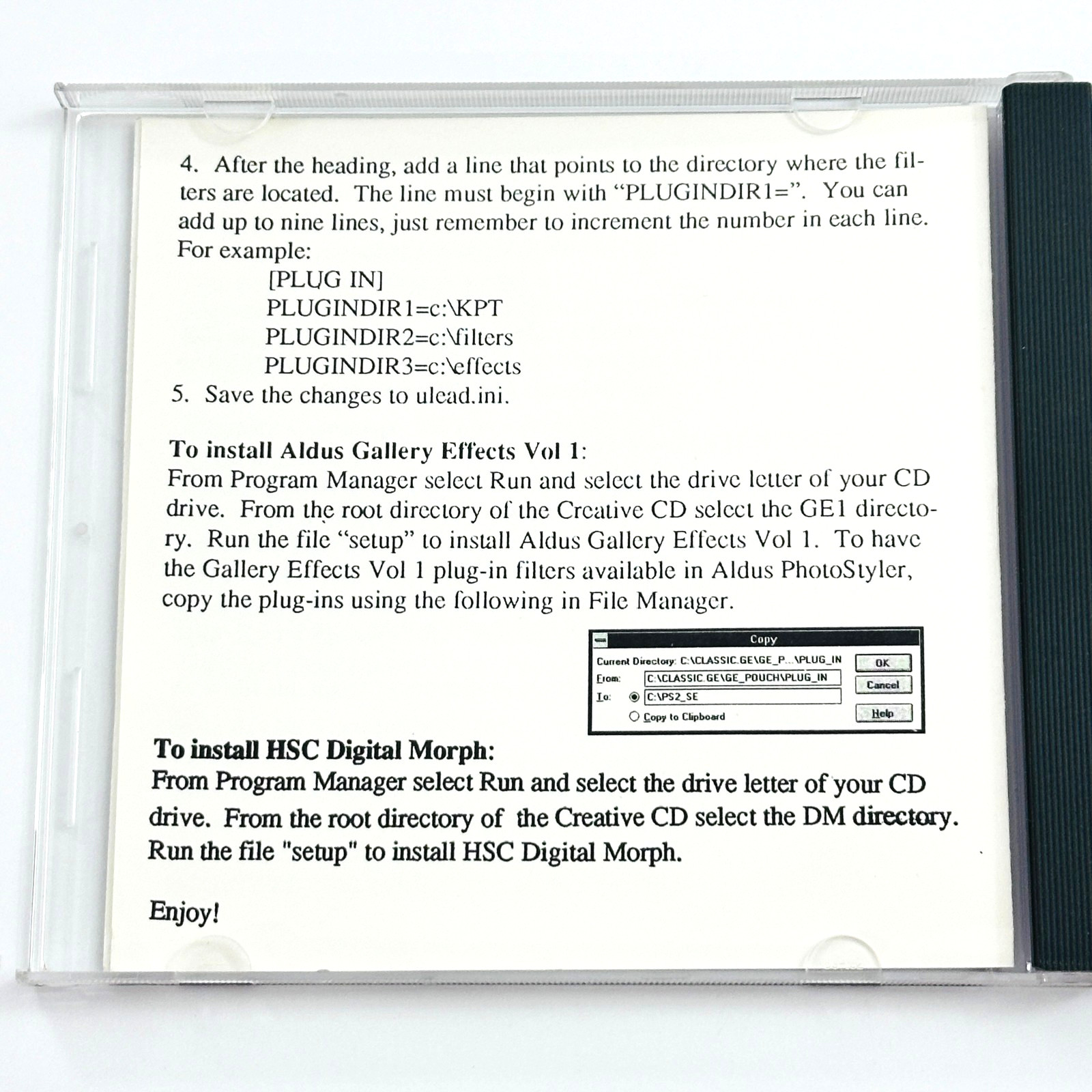 Creative Labs Power Graphics For Windows 3.1 CD-ROM Kai's Power Tools Aldus+