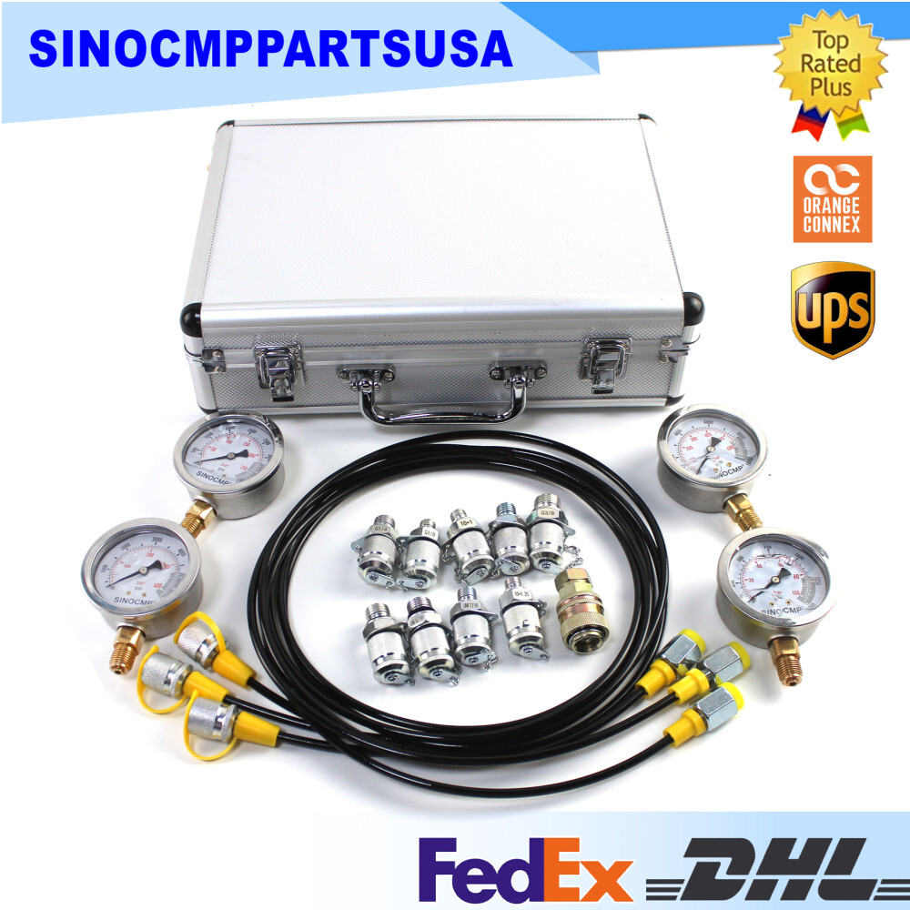 Hydraulic Pressure Test Kit 10/25/40/60Mpa Gauges For Komatsu w/ 2 Year Warranty