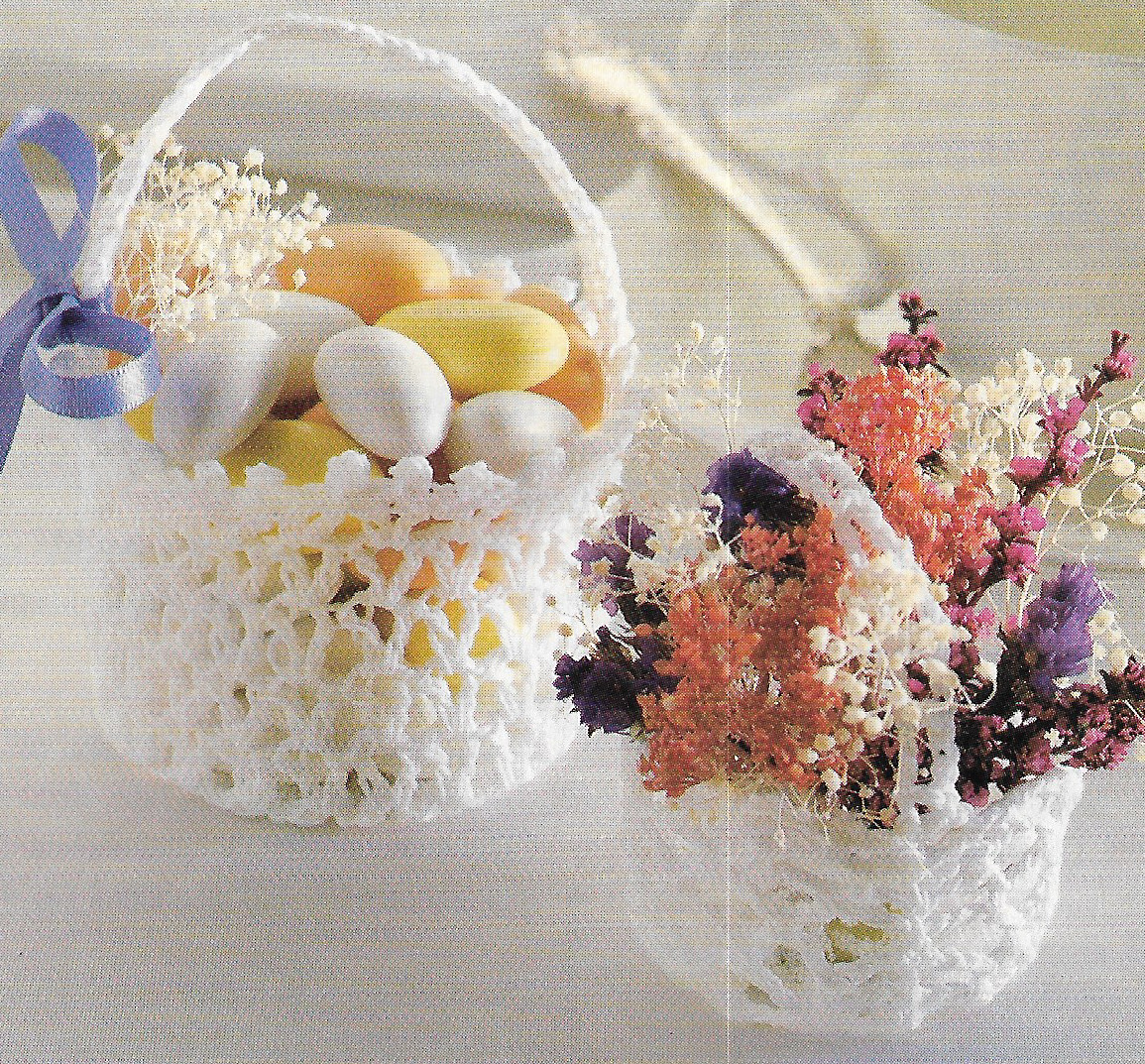 Basket Party Favors crochet pattern instructions