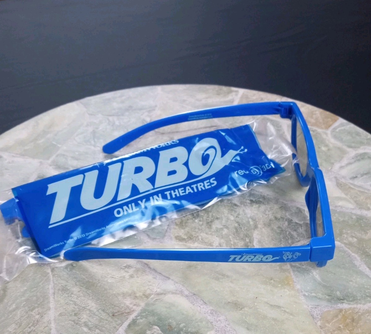 One Pair Of Blue Turbo Real D 3D Kids Glasses Home Theater Movie Theater TVs